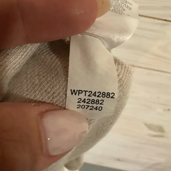 J. Jill Textured Cream Mid Calf Linen Pants - Picture 6 of 6